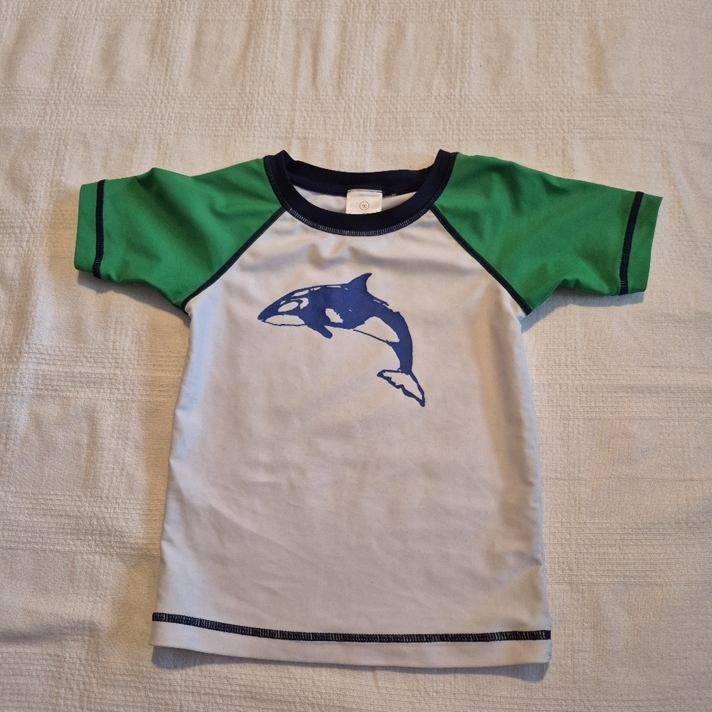 Hanna Andersson boys size 90 or 3T boys swim rash guard play condition